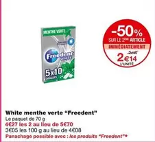 Freedent - White Menthe Verte