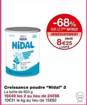 Nestlé - Croissance Poudre 3 Nidal