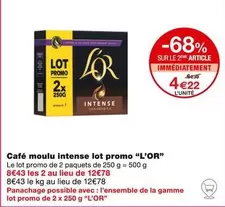 L'Or - Café Moulu Intense Lot Promo