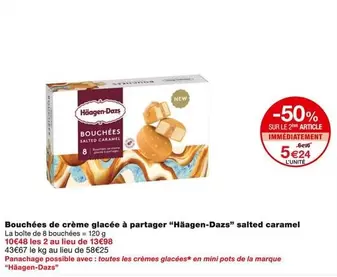 Haagen Dazs - Bouchées de Crème Glacée Salted Caramel à Partager