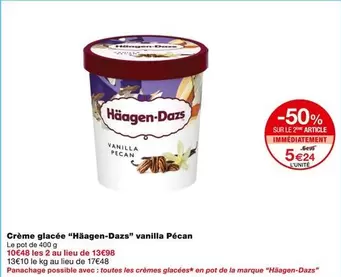 Haagen Dazs - Crème Glacée Vanilla Pécan