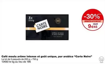 Carte Noire - Café Moulu Pur Arabica, Arôme Intense et Goût Unique