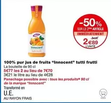 Innocent - 100% Pur Jus De Fruits Tutti Frutti