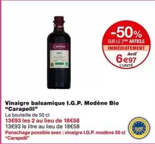 Carapelli - Vinaigre Balsamique I.G.P. Modène Bio