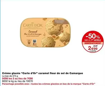 Carte D'or : Crème Glacée Caramel Fleur De Sel De Camargue - Une douceur irrésistible à savourer !