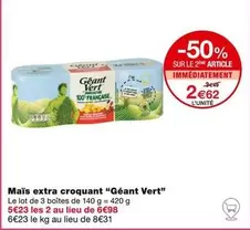 Géant Vert - Maïs Extra Croquant 