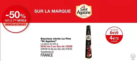 St Agaûne - Saucisse Sèche La Fine