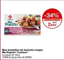 Lesieur - Boulettes de Haricots Rouges Ma Popote! Délicieuses et pratiques pour vos repas.