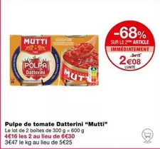 Mutti - Pulpe De Tomate Datterini