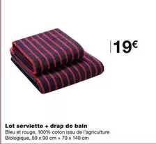 Lot Serviette + Drap De Bain