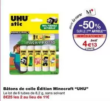 Uhu - Bâtons De Colle Édition Minecraft