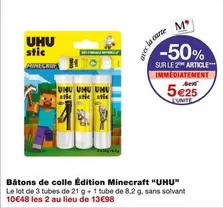 Uhu - Bâtons De Colle Édition Minecraft