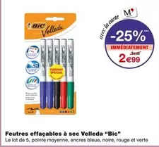 BIC - Feutres Effacables À Sec Velleda