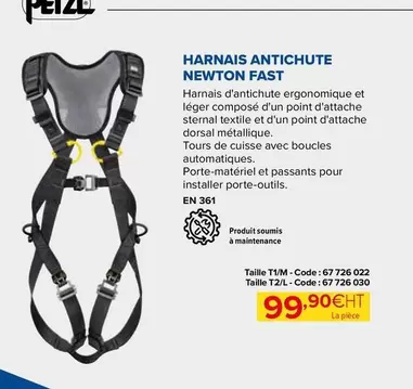 Petzl - Harnais Antichute Newton Fast offre à 99,9€ sur Prolians