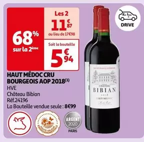 Château Bibian 2018 - Haut Médoc Cru Bourgeois AOP : Un vin d'exception à découvrir