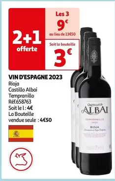 Rioja Castillo Albai Tempranillo - Vin D'Espagne 2023 : Un Tempranillo d'exception à découvrir !