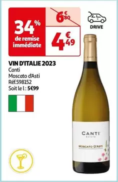  Canti Moscato d'Asti - Vin d'Italie 2023