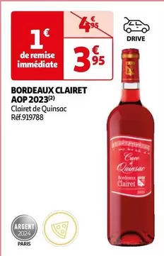 Clairet De Quinsac - Bordeaux Clairet AOP 2023