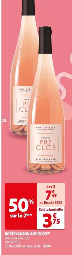 Domaine Pré Clos - Rose D'Anjou AOP 2023