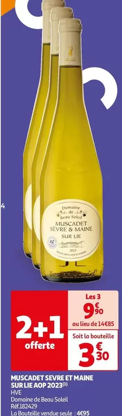 Domaine De Beau Soleil - Muscadet Sèvre et Maine Sur Lie AOP 2023 | Vin blanc frais et fruité