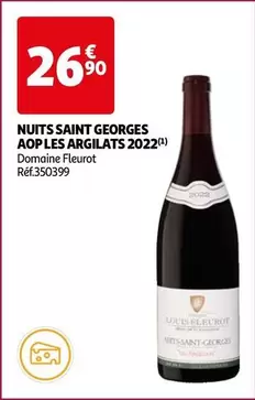 Domaine Louis Fleurot - Nuits Saint Georges AOP Les Argilats 2022 : Vin Rouge Élegant et Raffiné