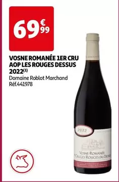 Domaine Roblot Marchand Vosne Romanée 1Er Cru AOP Les Rouges Dessus 2022 - Produit d'exception en promotion