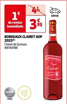 Clairet De Quinsac - Bordeaux Clairet AOP 2023