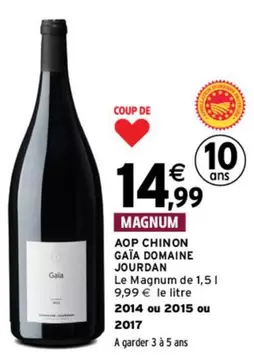 Magnum - Aop Chinon Gaia Domaine Jourgan offre à 14,99€ sur Intermarché