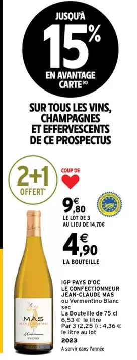 Découvrez notre sélection de vins, champagnes et effervescents : offres exclusives et caractéristiques détaillées dans notre prospectus.