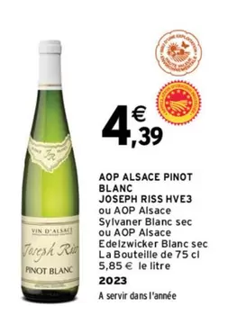 Aop Alsace Pinot Blanc Joseph Riss Hve3