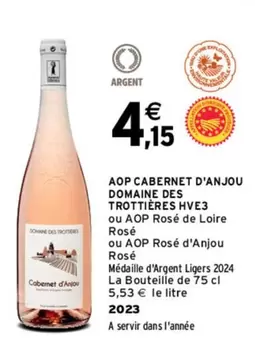 Domaine Des Trottieres Hve3 - Aop Cabernet D'anjou