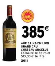 Bouteille de 75 cl AOP Saint-Émilion Grand Cru Château Angélus - Un vin d'exception en promotion