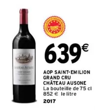 Château Ausone 75cl - AOP Saint-Émilion Grand Cru : Élégance et Prestige en Bouteille