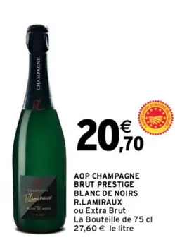 Brut R.lamiaux Aop Champagne Prestige Blanc De Noirs - Un vin d'exception à découvrir