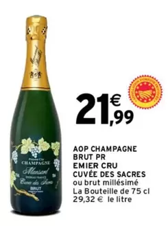 Mansard - Emier Cru Cuvée Des Sacres - AOP Champagne Brut : Une expérience pétillante et raffinée