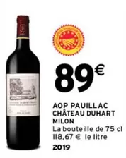 Aop Pauillac Chateau Duhart Milon