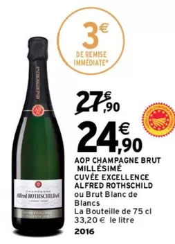 Brut - Alfred Rothschild - Aop Champagne Millésimé Cuvée Excellence : Un Champagne d'Exception