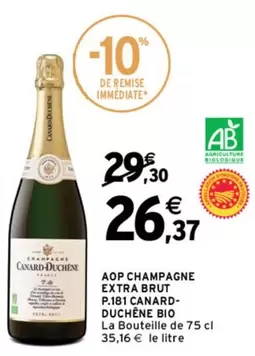 Canard Aop Champagne Extra Brut P.18l Duchene Bio - Champagne bio en promotion avec un excellent rapport qualité-prix