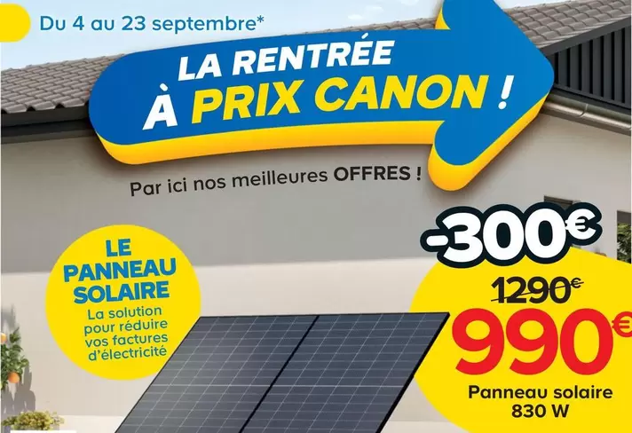 Ultra Watt - Panneau Solaire Plug & Play 830 W offre à 990€ sur Castorama