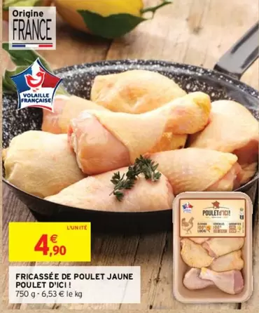 Fricassée de Poulet Jaune - Poulet D'Ici, promotion spéciale avec des ingrédients locaux et savoureux.