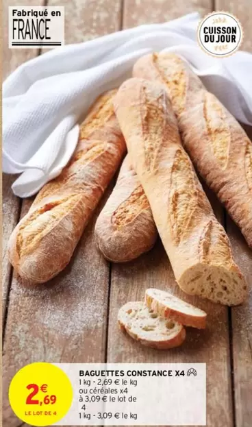 baguettes constance x4