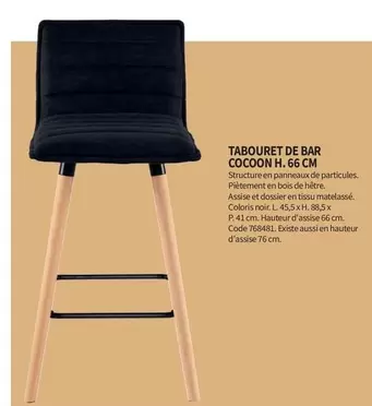 Tabouret De Bar Cocoon H. 66 CM 