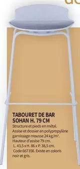 Tabouret De Bar Sohan H. 79cm