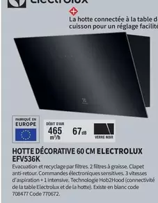 Electrolux - Hotte Decorative 60 Cm EFV536K 