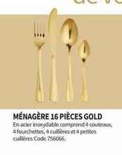 ménagère 16 pièces gold