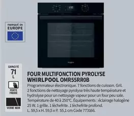 Whirlpool - Four Multifonction Pyrolyse OMR55RROB 