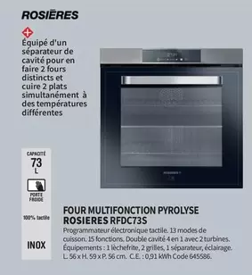 rosières - four multifonction pyrolyse rfdc73s