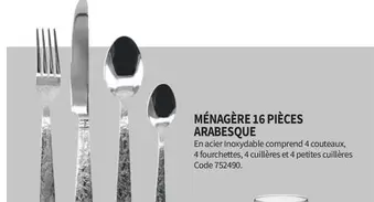 Menagere 16 Pieces Arabesque 