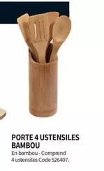 Porte 4 Ustensiles Bambou