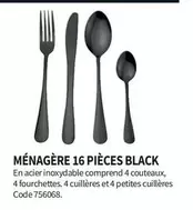 Ménagère 16 Pièces Black